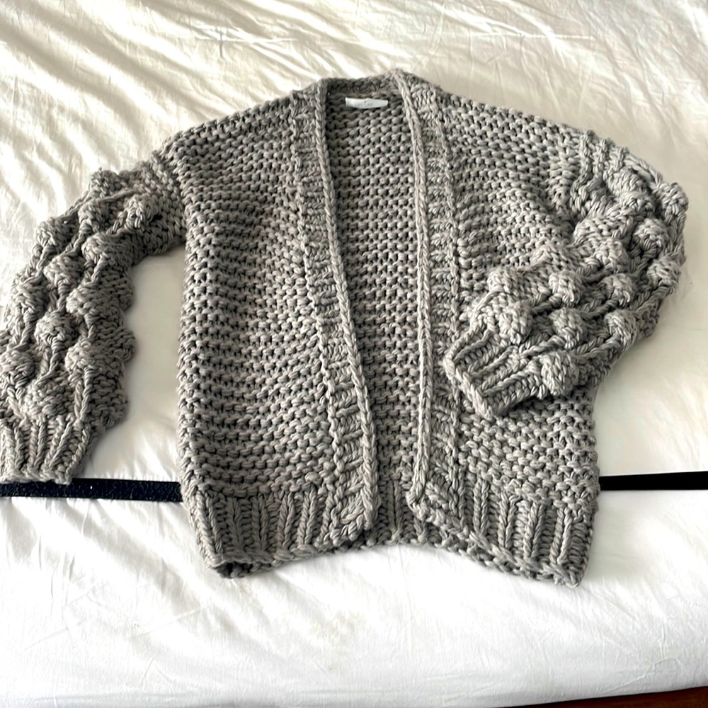 Cardigan grey 100% polyester
